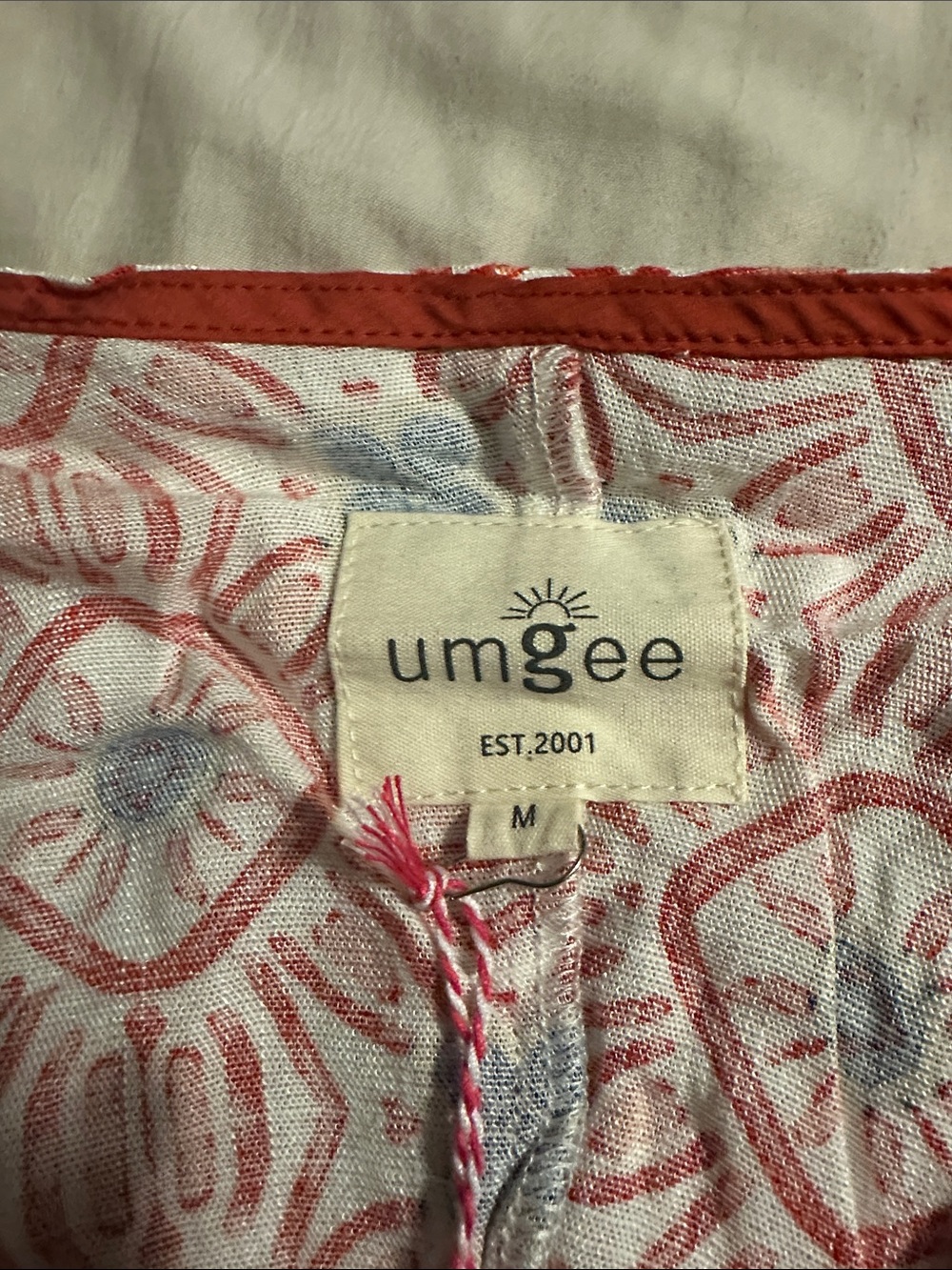 Umgee Coral and Blue Floral Print Mini Dress - Picture 2 of 2